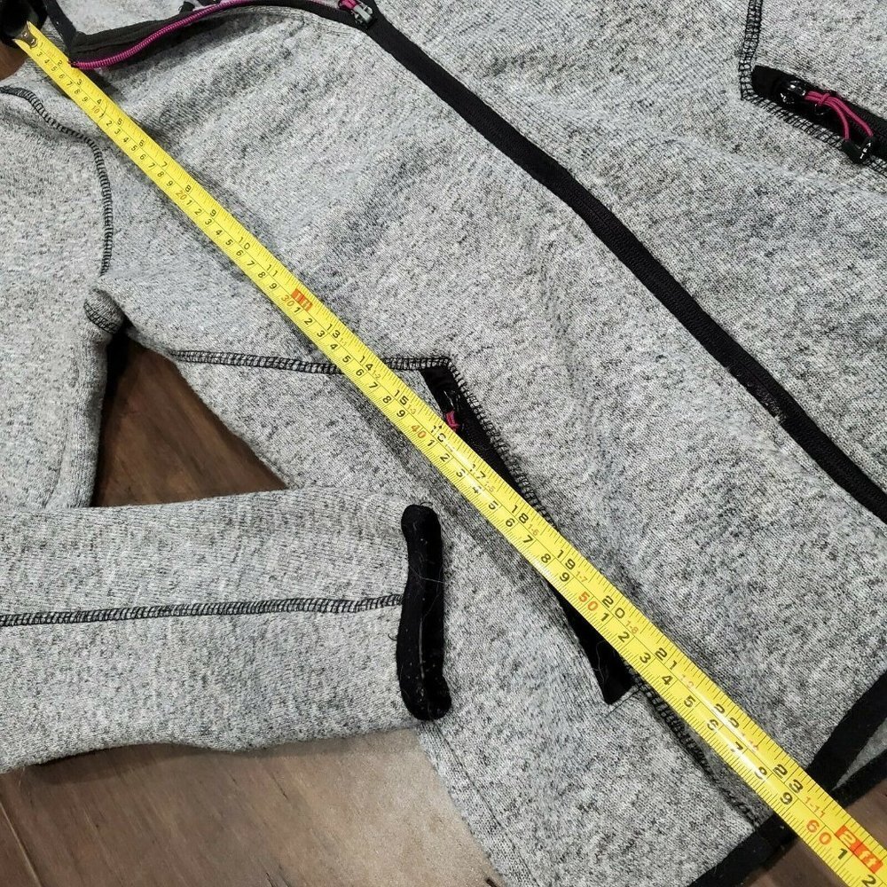 HFX High Performance Full Zip Hoodie in Heather Gray-Women Size M Heavy Duty - Picture 7 of 9